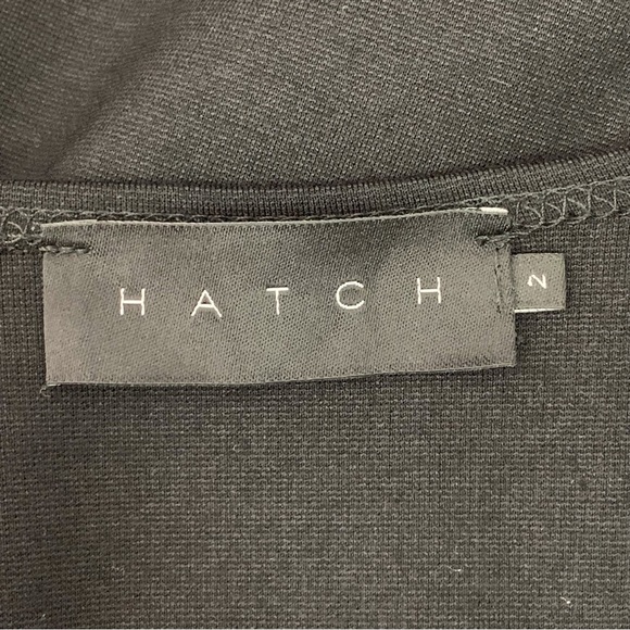 HATCH Women's Black Scoop Neck Mini Length Maternity T-Shirt Dress Size 2 Medium - Picture 10 of 11